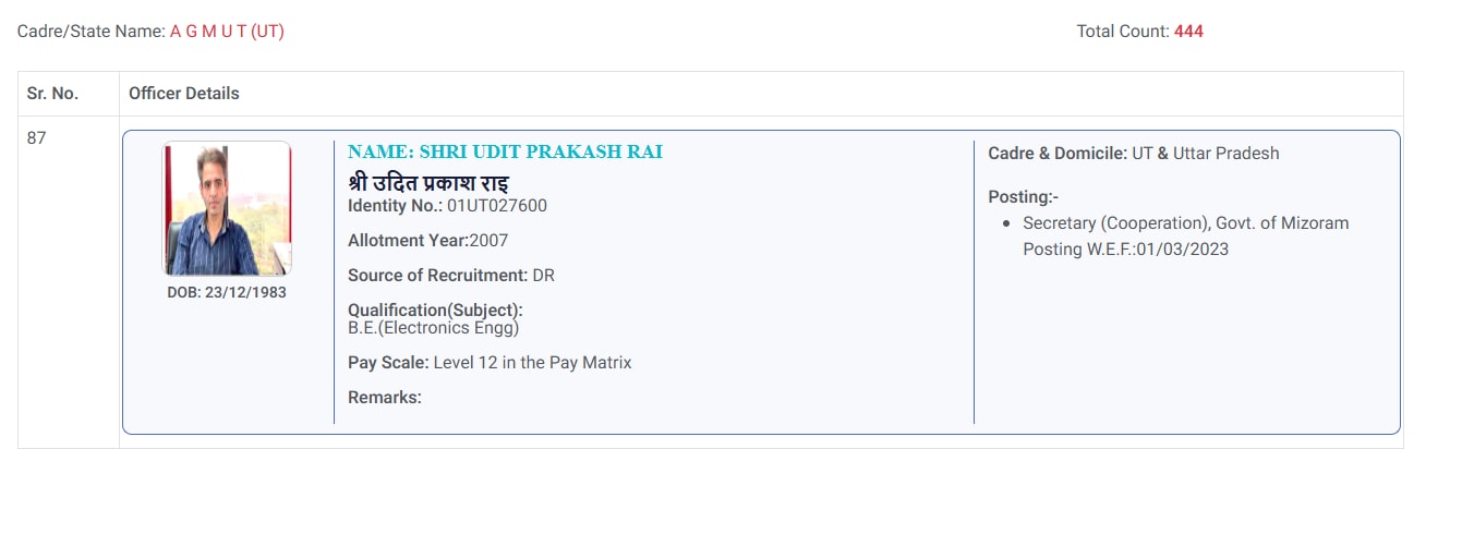 ias udit prakash rai Delhi Jal Board Scam Satyendar Jain