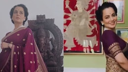 Kangana Ranaut Flaunts Her First Handcrafted Meghalayan Ahimsa Silk Saree