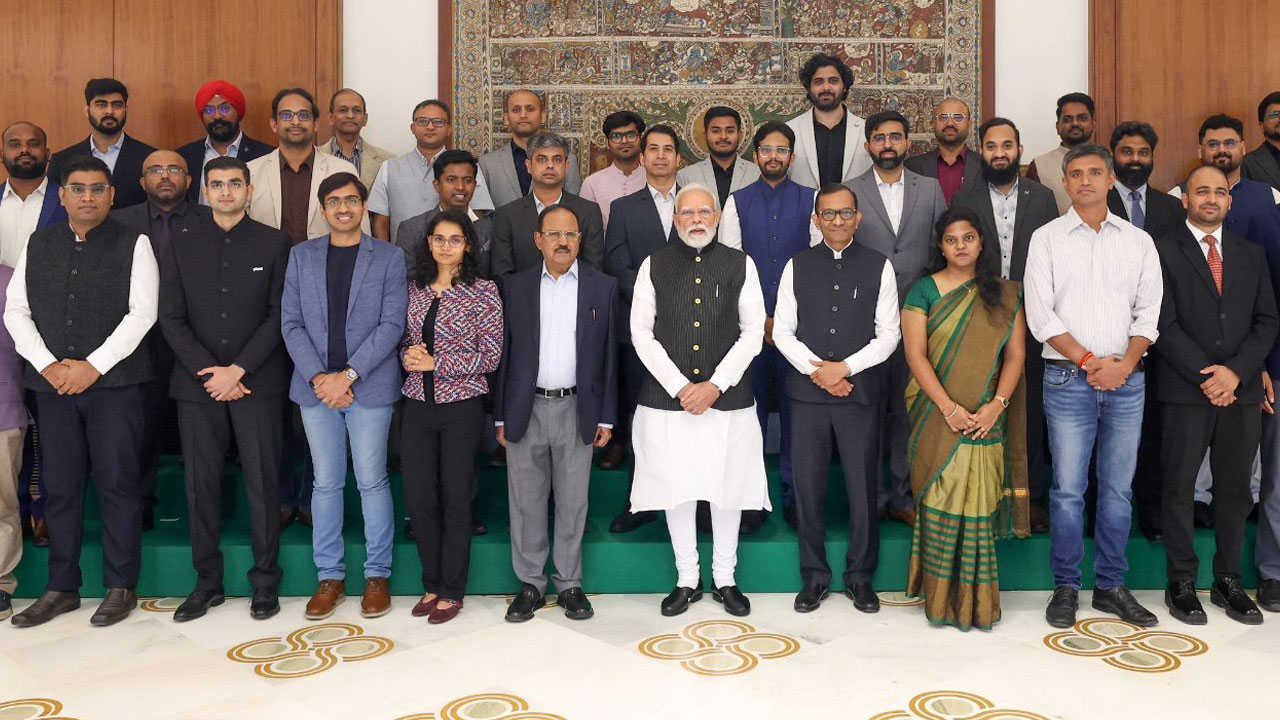 PM Modi Interacts With Space Startup CEOs On National Space Day