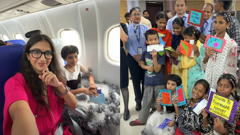 Video: Content Creator Sourav Joshi Books Entire IndiGo Flight For Underprivileged Children Flying For The First Time
