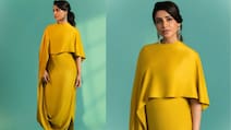 Viral Pics: Samantha Nails Maternity Fashion In Vibrant Mustard Cape Dress