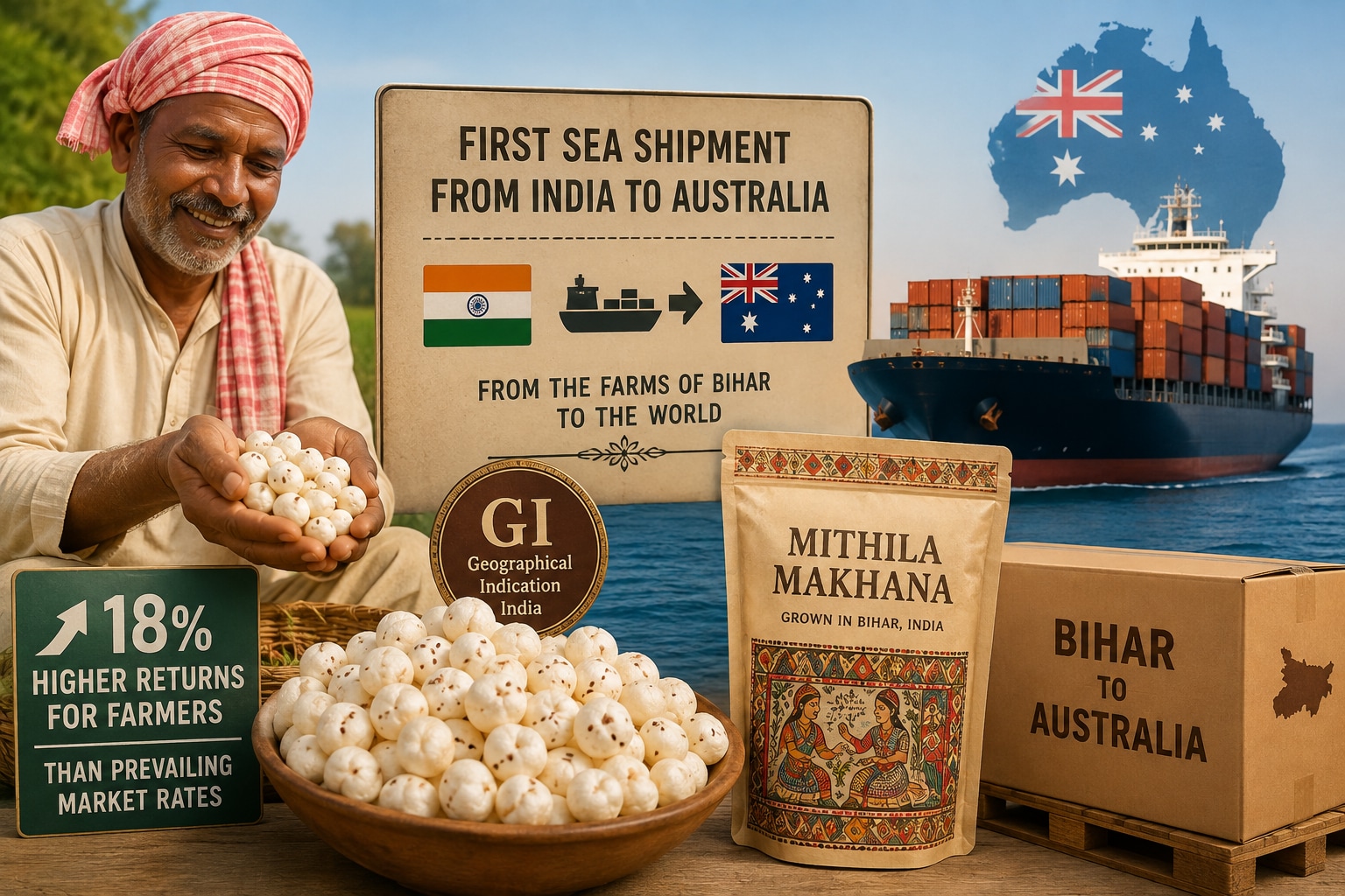 GI tag and an export agreement lift Bihar’s Mithila makhana farmers’ earnings by 18%