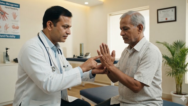 An inability to join your hands is due to a complication known as diabetic cheiroarthropathy