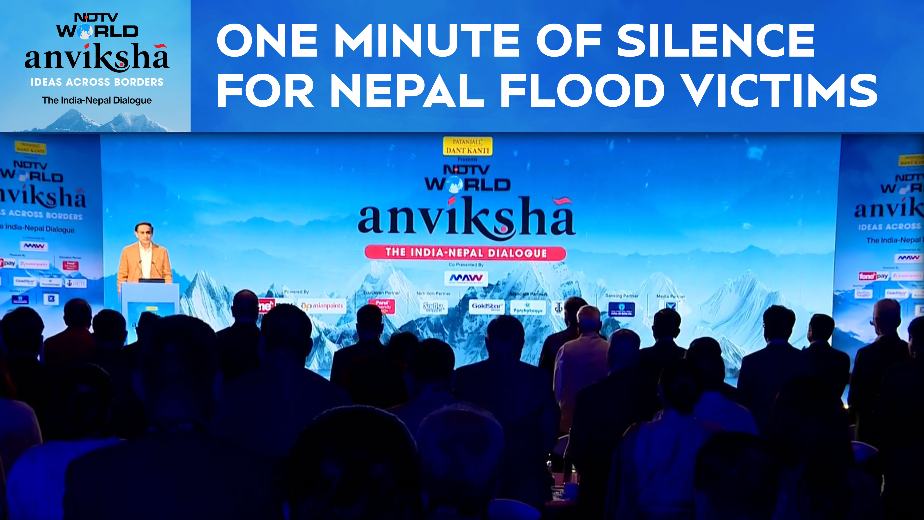 One Minute Of Silence For Nepal Flood Victims At NDTV World Anviksha
