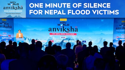 One Minute Of Silence For Nepal Flood Victims At NDTV World Anviksha