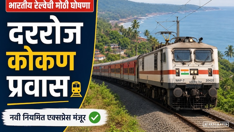 Mumbai to Konkan : कोकणवासियांसाठी चांगली बातमी! आता दररोज करता येणार मुंबई ते कोकण प्रवास; मोठी घोषणा
