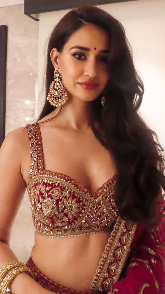 Disha Patani Paints The Town Red In A Regal Saree