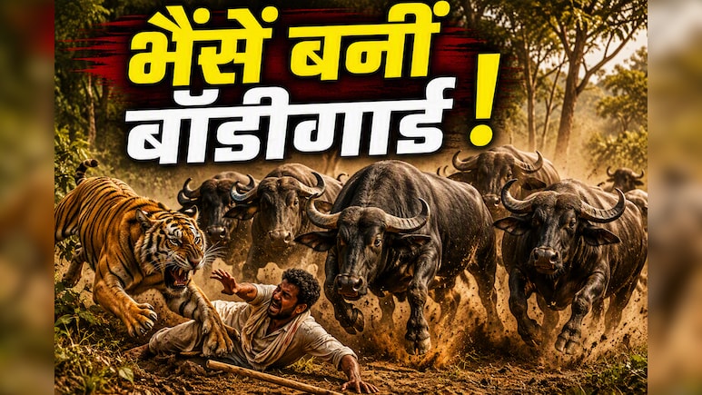 बाघ ने हमला किया, भैंसों ने मालिक को बचा लिया ! बांधवगढ़ में सामने आया अनोखा मामला