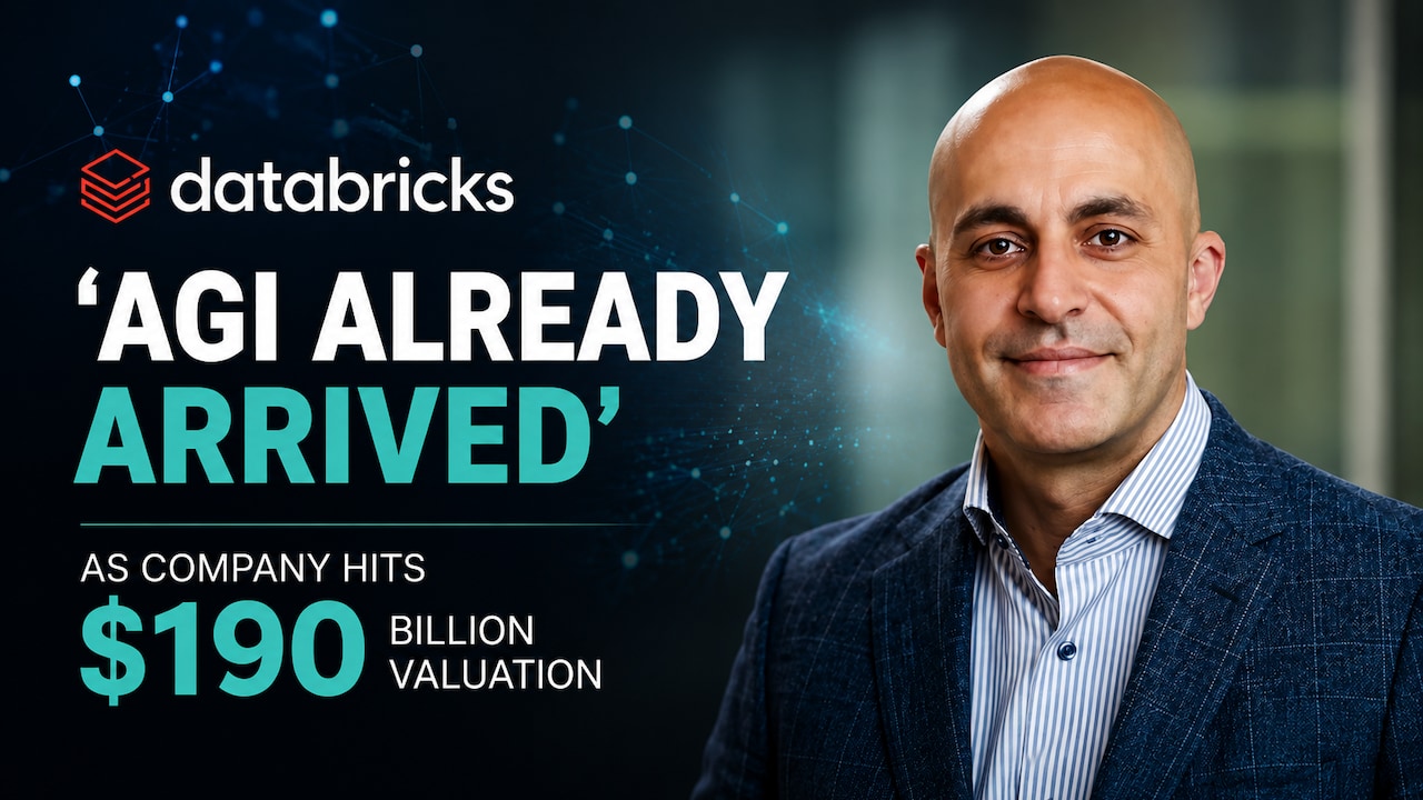 'AGI Already Arrived', Databricks CEO Claims As Company Hits $190 Billion Valuation