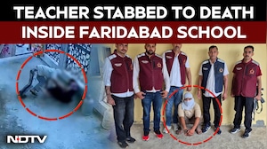 Teacher Stabbed Over 20 Times Inside Faridabad School; CCTV Captures Chilling Attack