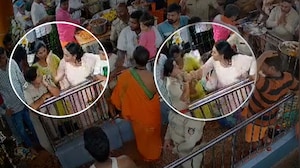CCTV Footage Surfaces Of MLA's Daughter Slapping Cop At Karnataka Temple