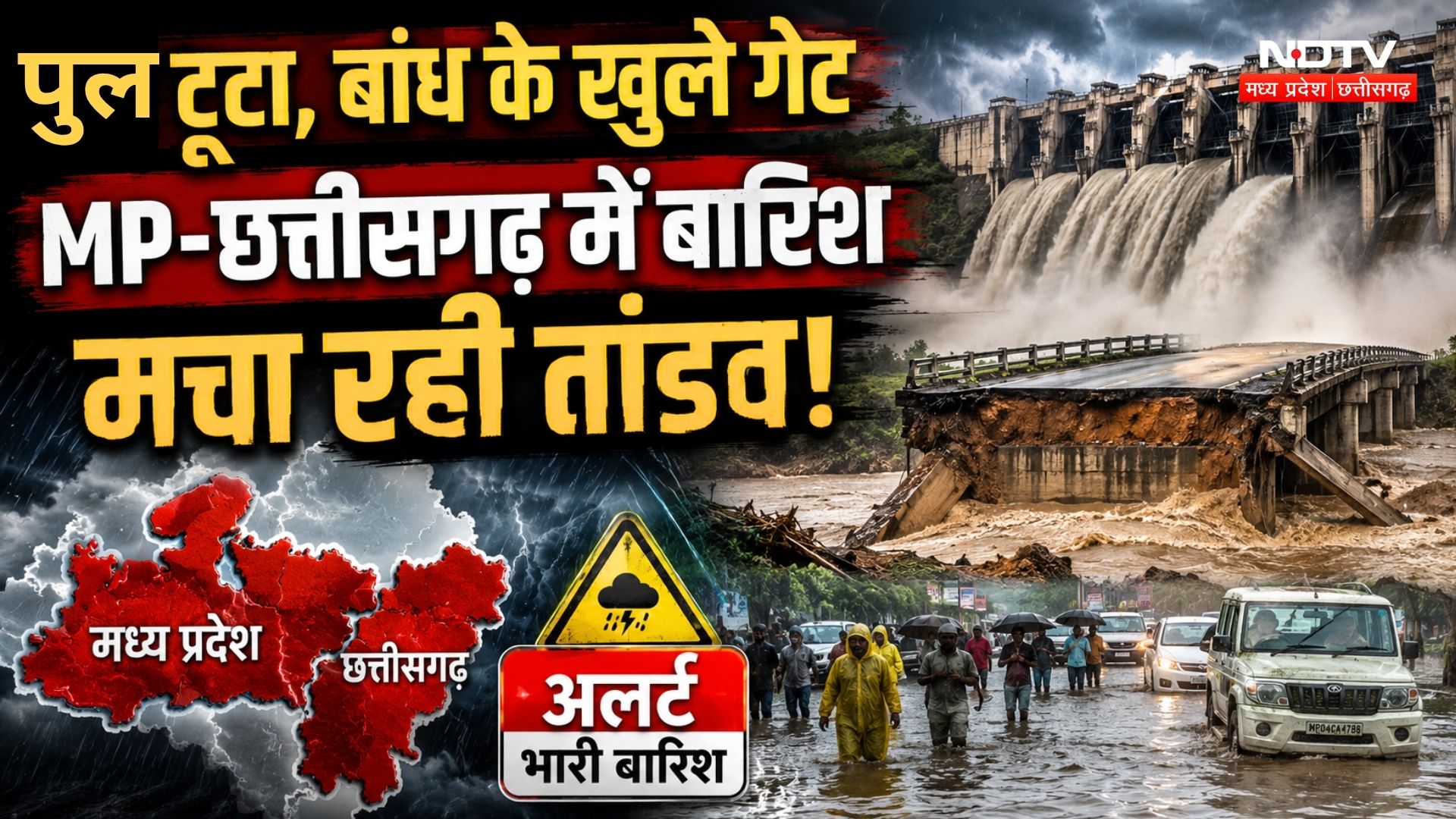 MP-Chhattisgarh Weather Alert: पुल टूटा, बांध के खुले गेट... बारिश मचा रही तांडव!