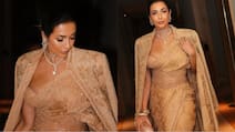 Malaika Arora Pairs A Saree With A Jacket And Nails Power Dressing