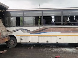 Private Bus Gets Wedged Into State Bus After Big Crash Near Nagpur, 12 Injured