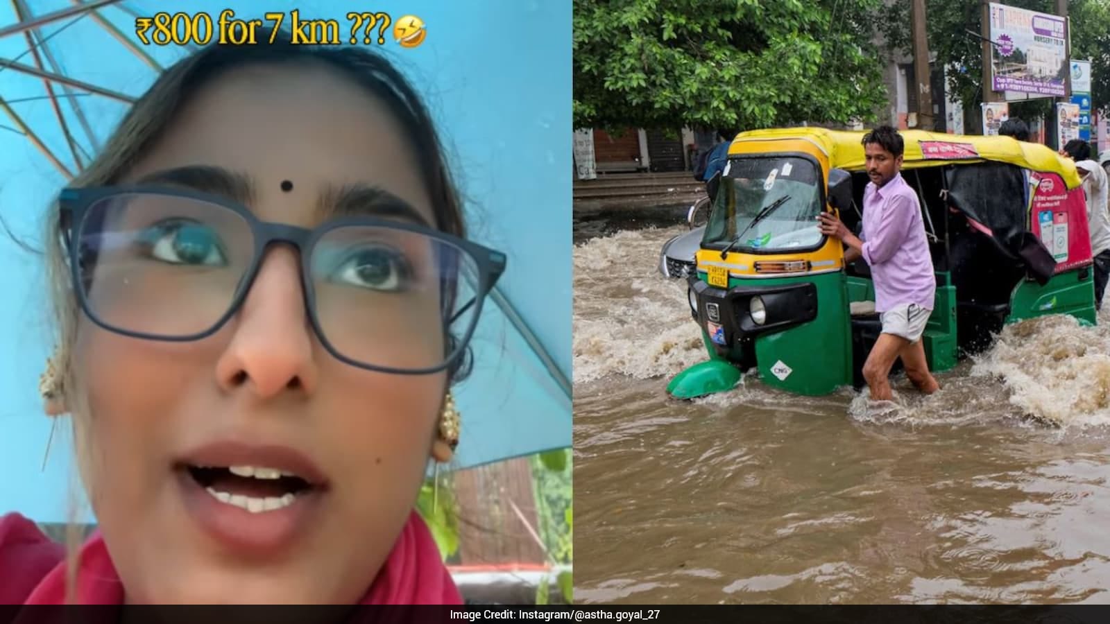 Gurgaon Woman Highlights Rs 800 Auto Fare for 7-Km Ride Amid Heavy Rain