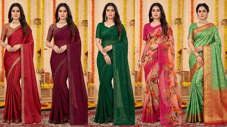 प्लेट्स बनाने की झंझट खत्म, त्योहारों पर ट्राई करें ये खूबसूरत Pre-draped Readymade Sarees