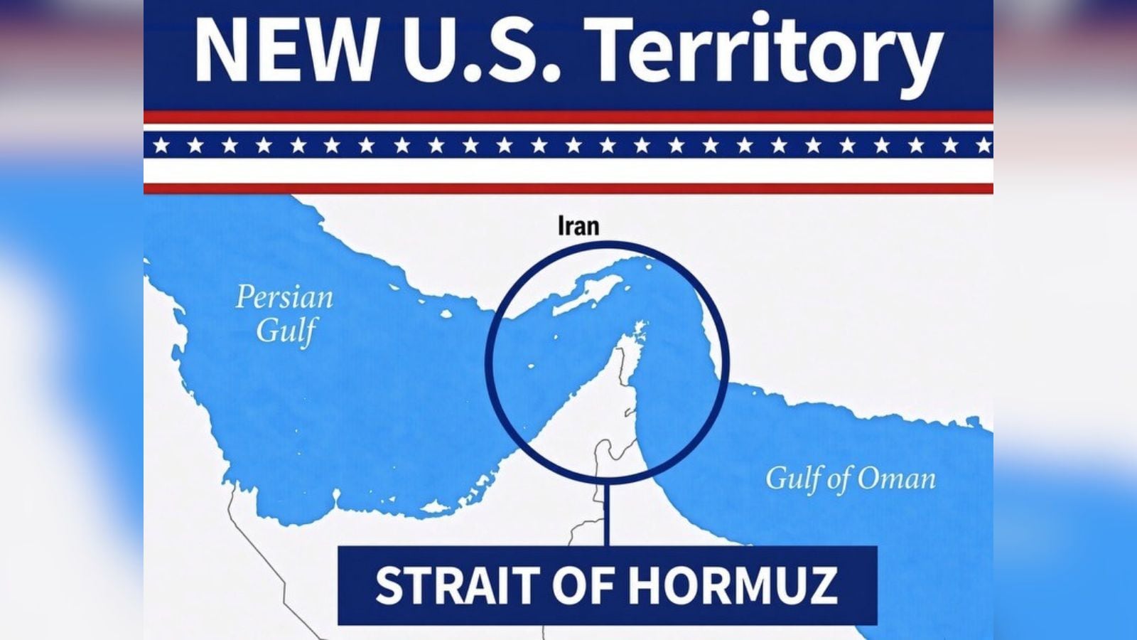 Trump Posts AI Photo Of Hormuz As “New US Territory”, Says All Mines Removed