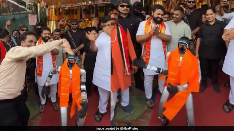 Viral Video: Robot Steals Show at Sandwich Shop Inauguration With Puja, Dance