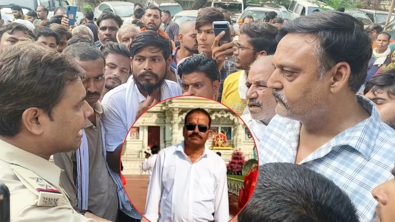 तलवार-चाकुओं से गोदा, दो दिन बाद मौत; भिंड में ठेले पर शव रखकर थाने पहुंचे परिजनों का हंगामा