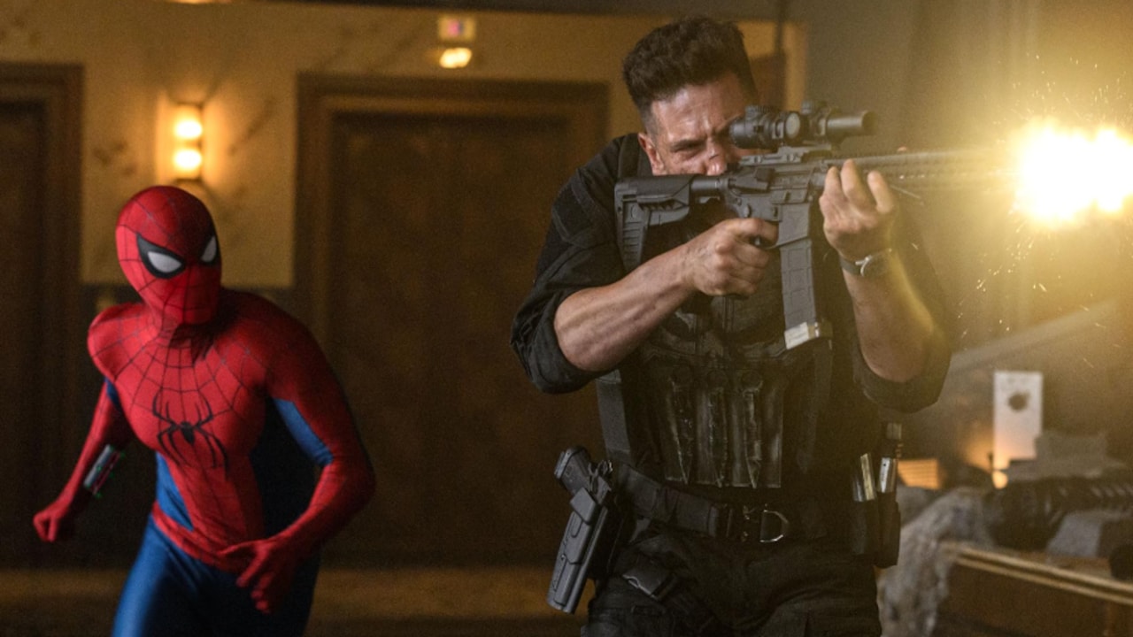 Jon Bernthals vigilante character the Punisher also makes his mark on the film. Jon Bernthals vigilante character the Punisher also makes his mark on the film.