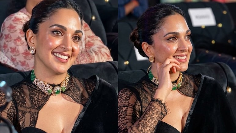 Kiara Advani Serves Classic Glamour In Black Saree At <i>Toxic</i> Pre-Release Event In Hyderabad
