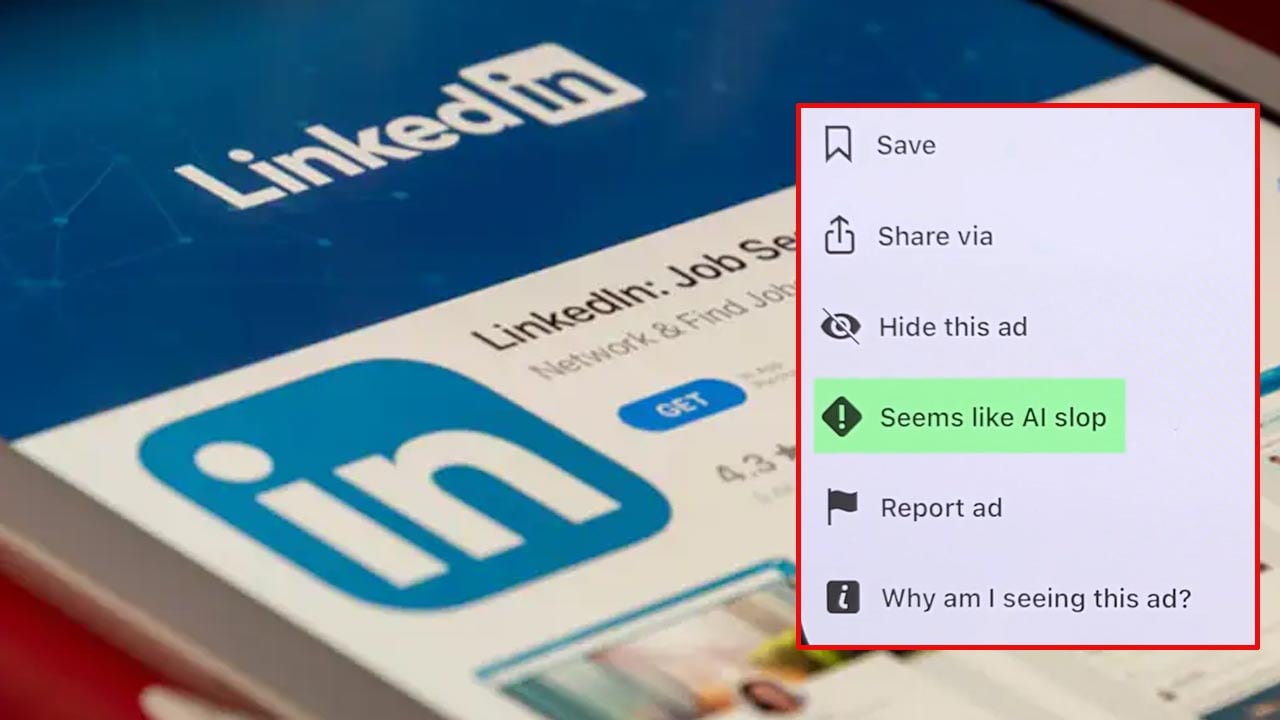 LinkedIn Introduces An 'AI Slop' Button!