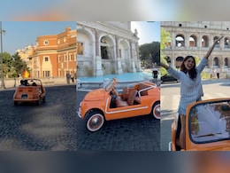 Content Creator Skips The Bus, Takes A Vintage Car To Explore Rome