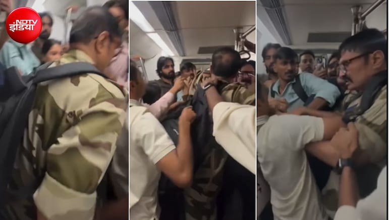 मेट्रो में चुपके से लड़की की तस्वीरें ले रहा था CISF जवान, भांडा फूटते ही मचा बवाल, VIDEO