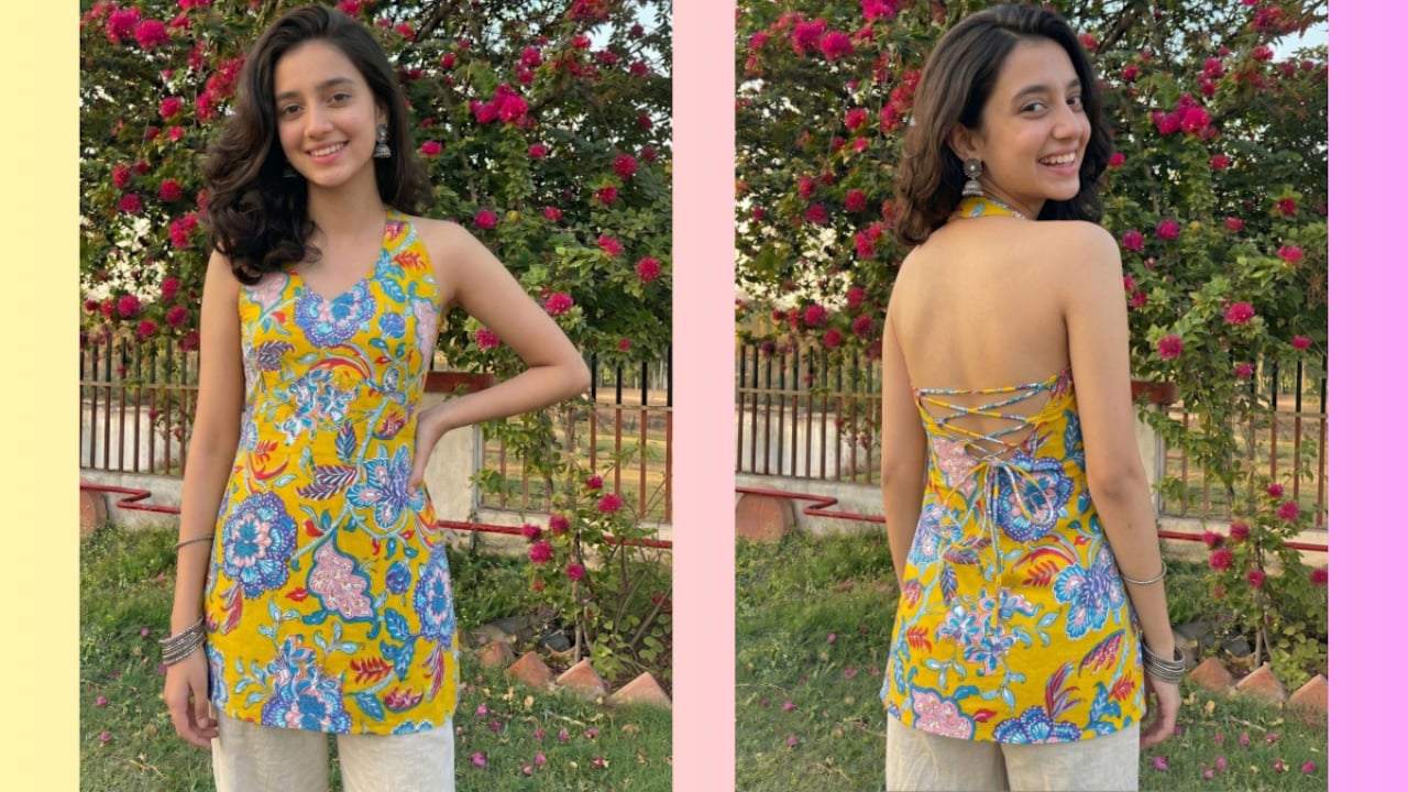 Add a modern touch to your ethnic collection with these halter neck kurtis