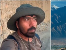 लेह पैलेस जाते समय पहाड़ पर दिखी 'हनुमानजी की गदा'! शहर से पहाड़ों में शिफ्ट हुए कपल ने बनाया वीडियो