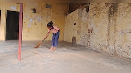 Classes In Cowshed, Little Girl Sweeping: Other Side Of Schooling In Rajasthan