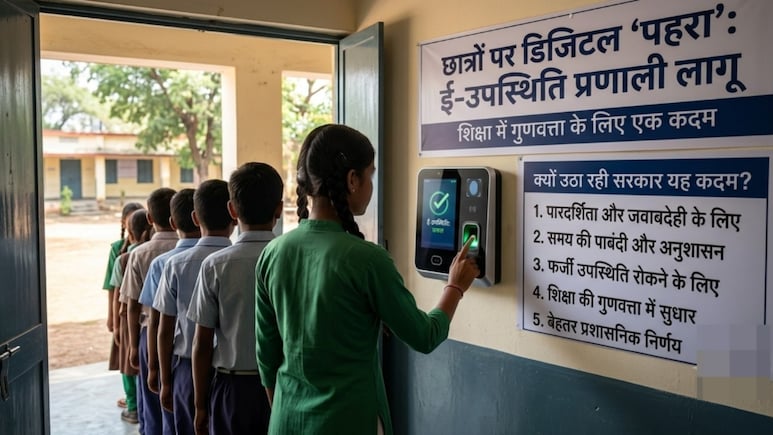 MP के सरकारी स्&zwj;कूलों में छात्रों की ई-अटेंडेंस लगेगी, इस विवाद के बीच सरकार क्&zwj;यों उठा रही यह कदम?&nbsp;