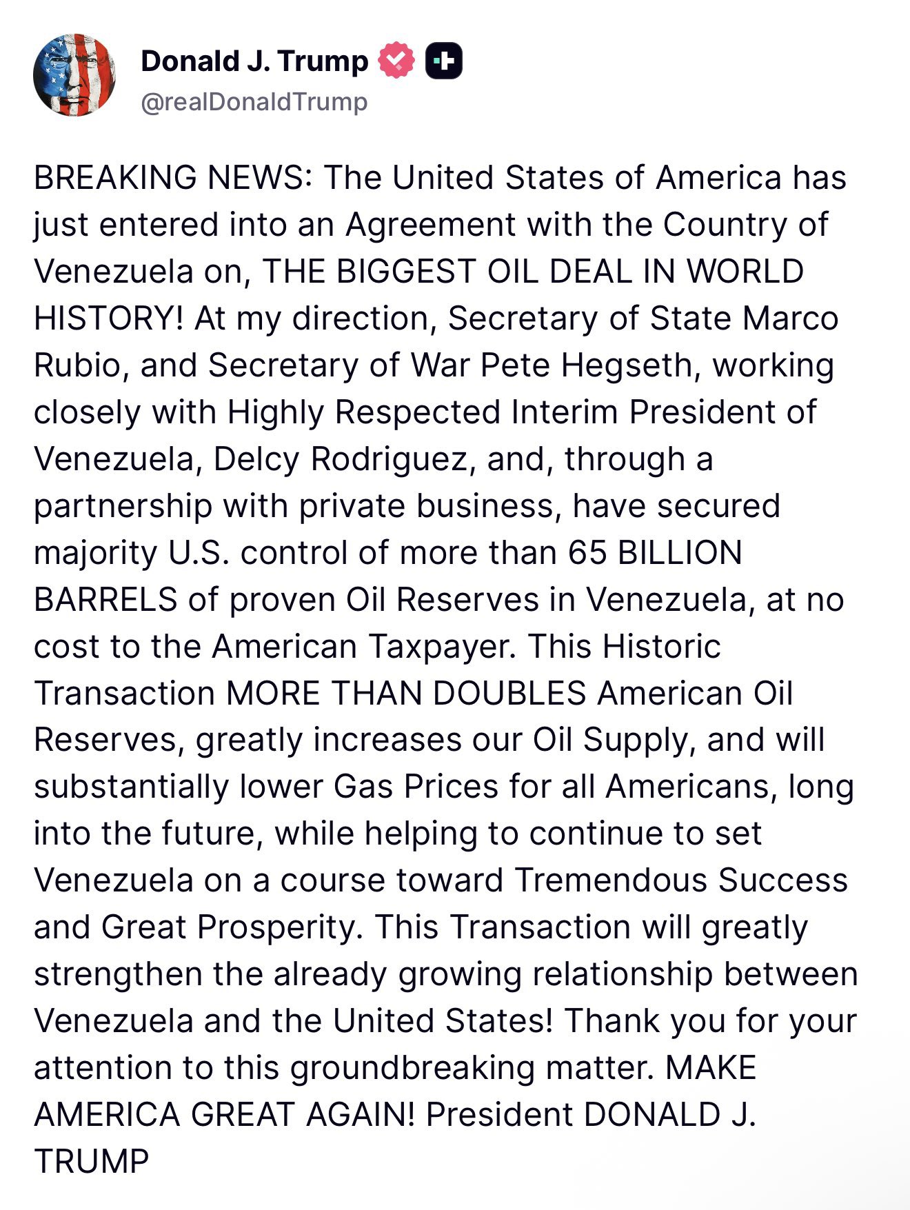 Donald Trump Venezuela Oil Deal: दुनिया की सबसे बड़ी डील का दावा