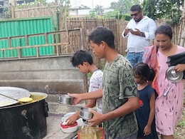 Central Forces Serve Cooked Food In Flood-Hit Assam, While Saving Lives