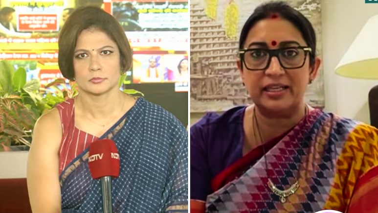 "Rahul Gandhi Tossing Toffees": Smriti Irani To NDTV On 'Pellet Protest' At Delhi Police Station