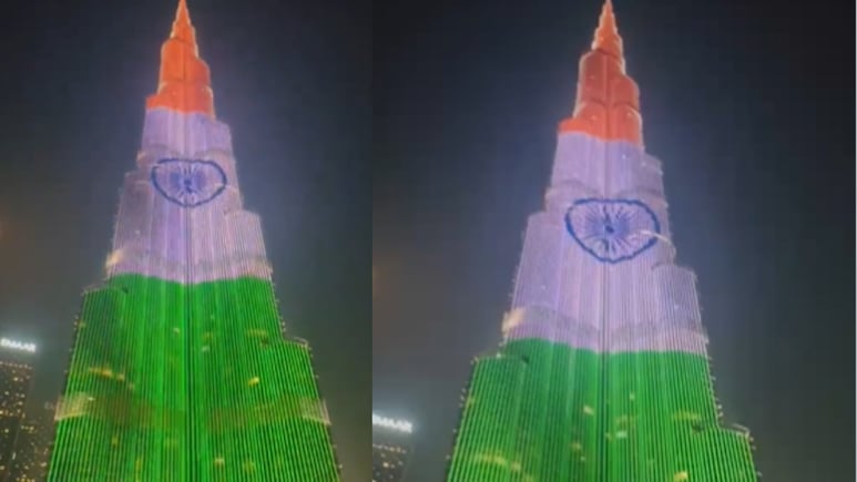 Watch: Tallest Building In The World Lit Up In Tricolour For Indian Independence Day