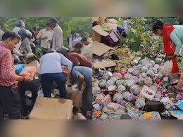 कानपुर में हाईवे किनारे मिलीं एक्सपायर्ड चॉकलेट-टॉफियां, लूटने की मची होड़, Video Viral