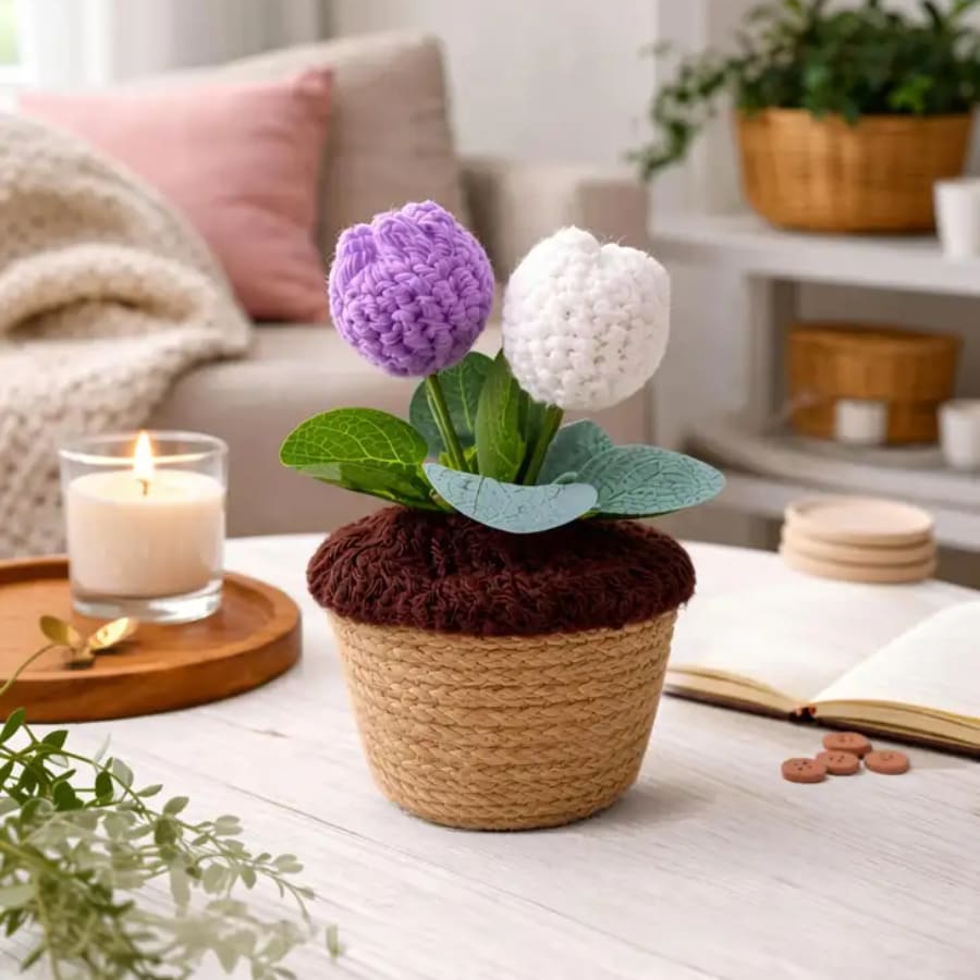 Click here to buy: Akaar Decors Handmade Crochet Tulips Click here to buy: Akaar Decors Handmade Crochet Tulips