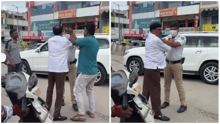 Bengaluru: JDS Leader Assaults On-Duty Traffic Cop For Stopping Vehicle, Arrested