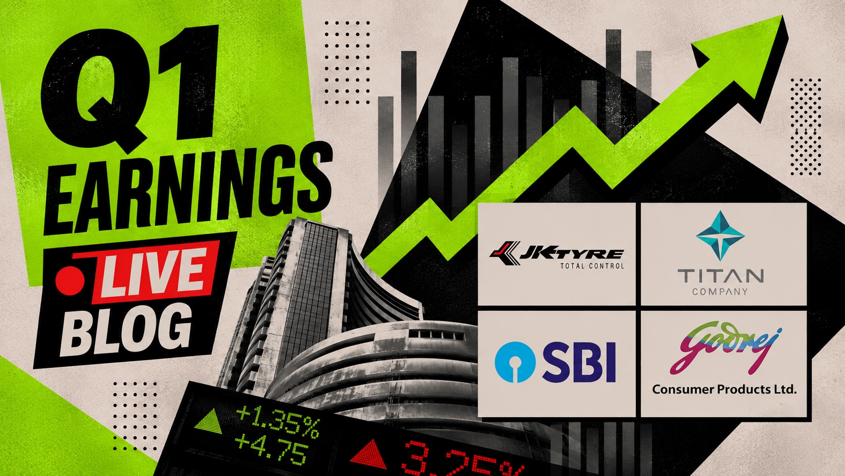 Q1 Results Live: Godrej Consumer Profit Up 11%; SBI, BEML, Titan, Ola Electric In Foc