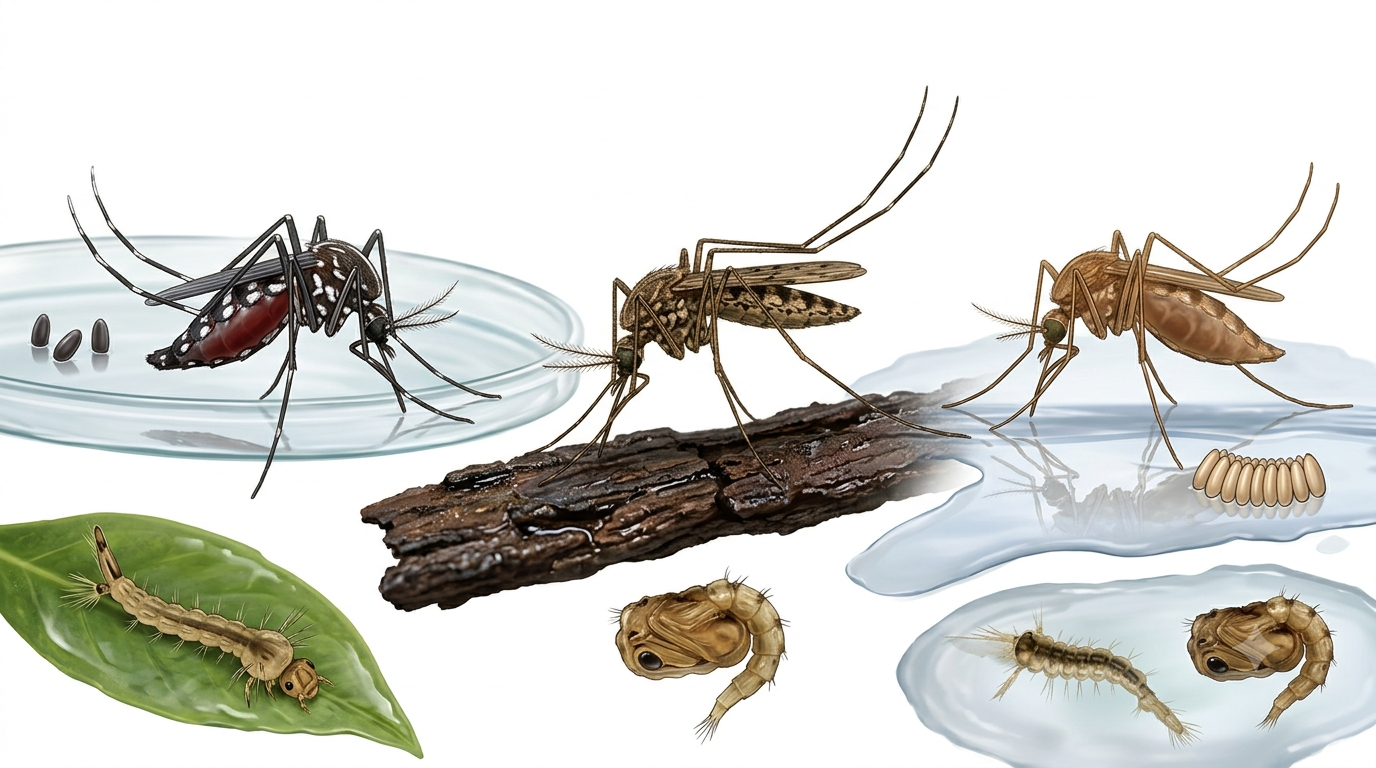 Aedes, anopheles and culex are the key disease causing mosquito types