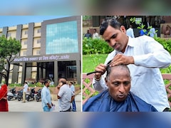 अजमेर कलेक्ट्रेट में हो रहा था नामांकन, बाहर बीजेपी नेता ने मुंडवाया सिर; टिकट बंटवारे पर उठाए सवाल