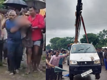 राजगढ़ में पुल पार कर रही कार बही, बच्चे समेत 5 के शव मिले; सवार थे 11 लोग; रेस्क्यू अभियान जारी