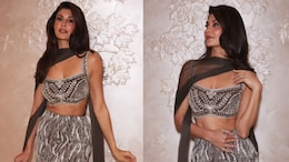 Jacqueline Fernandez Is A Vision In Custom Manish Malhotra Lehenga With Intricate Metallic Embroidery