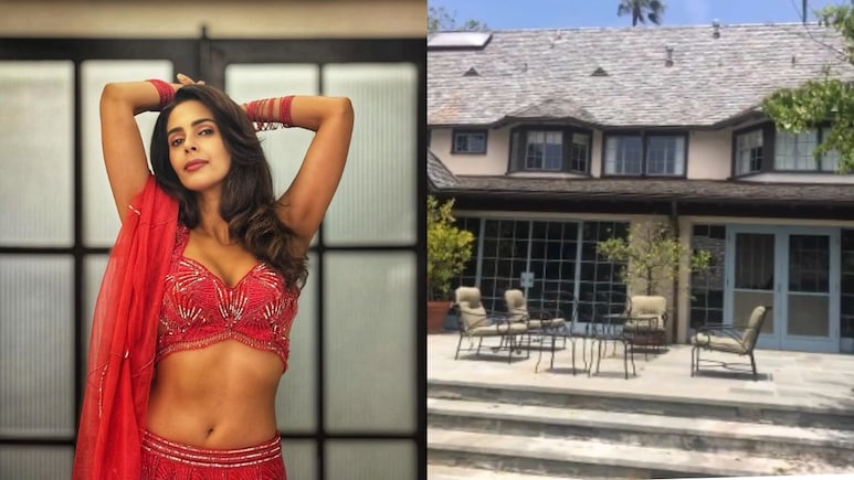 Tour <i>Traitors 2</i> Star Mallika Sherawat's LA Mansion With A Pool, Trimmed Lawn, And French Doors