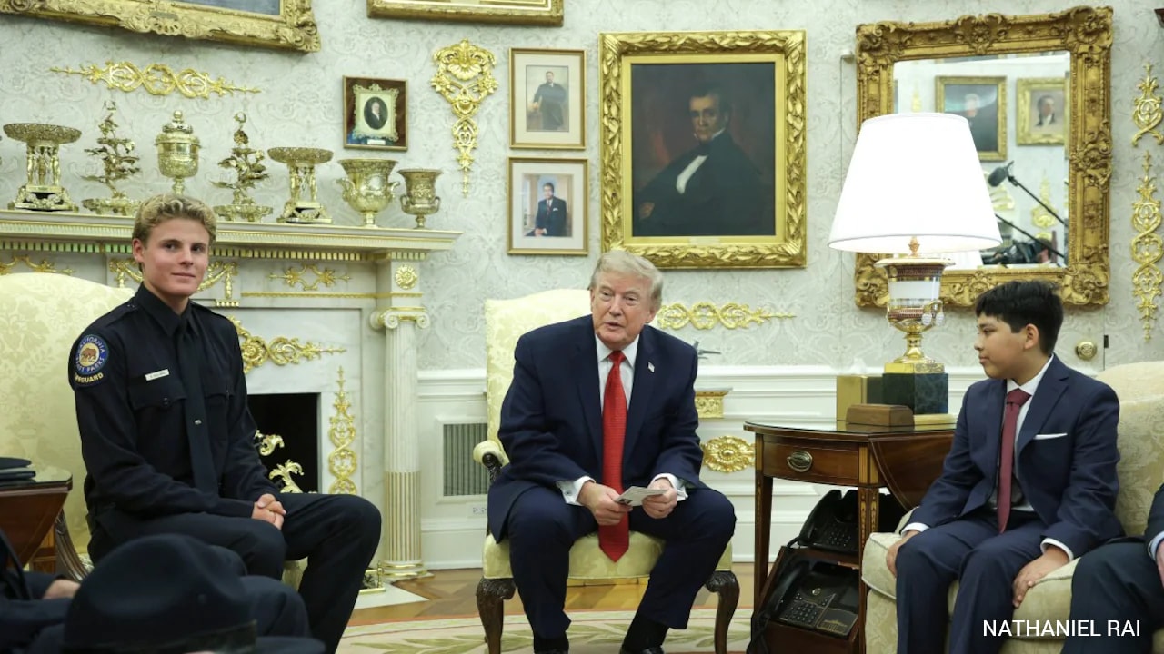 Trump Meets Lifeguard, Indian-American Boy Rescued From Surf At White House
