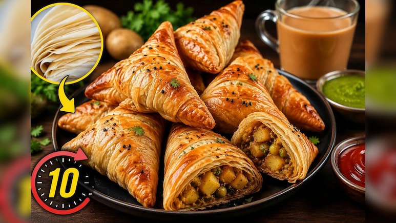 10 Min Aloo Puff Samosa : मिनटों में बनाएं क्रिस्पी पफ समोसा, ऐसा खस्ता नाश्ता कि जुबान से नहीं जाएगा स्वाद