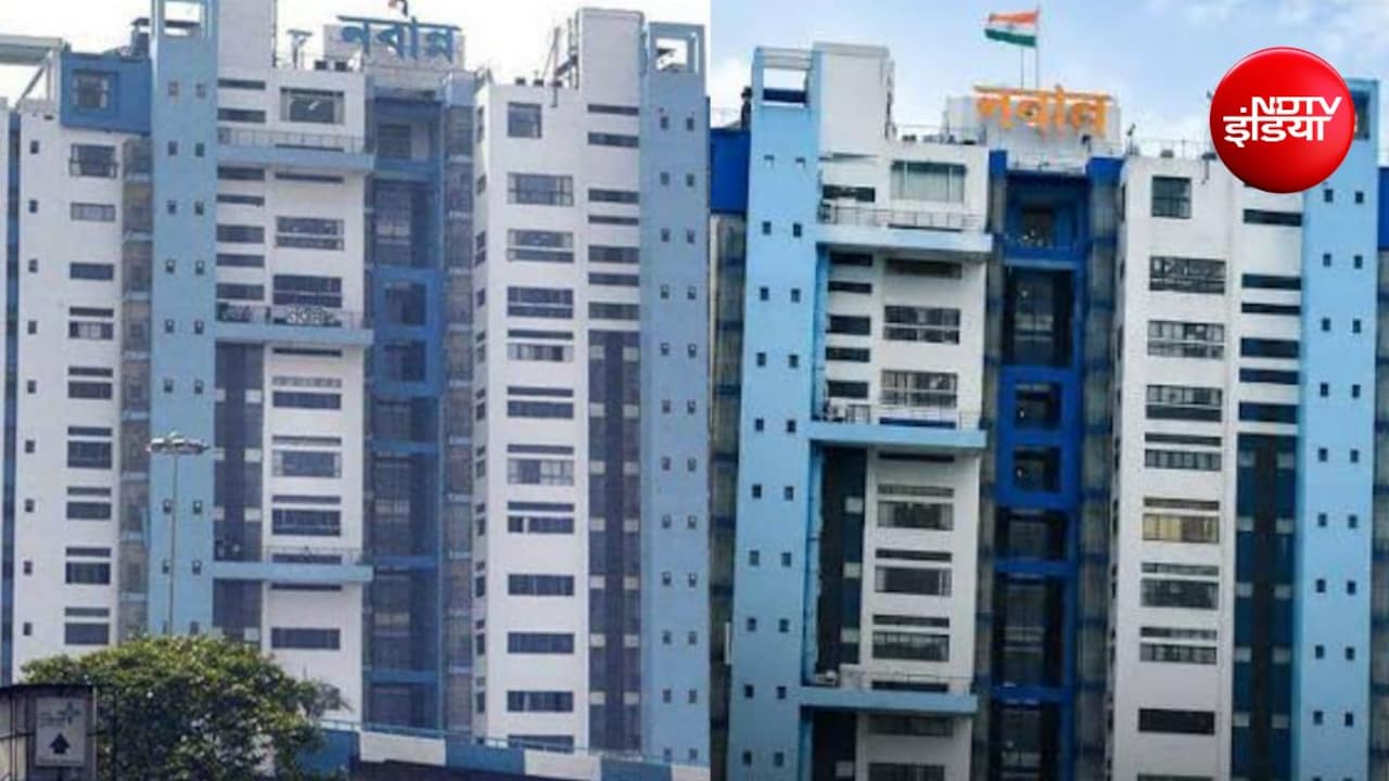 Nabanna signage changes to saffron colour from blue Nabanna signage changes to saffron colour from blue