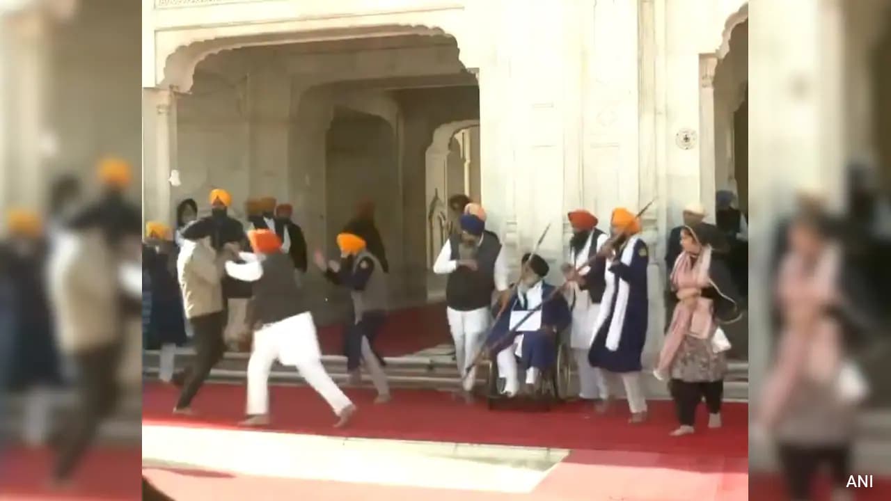 When Sukhbir Singh Badal Was Attacked Outside Golden Temple In 2024