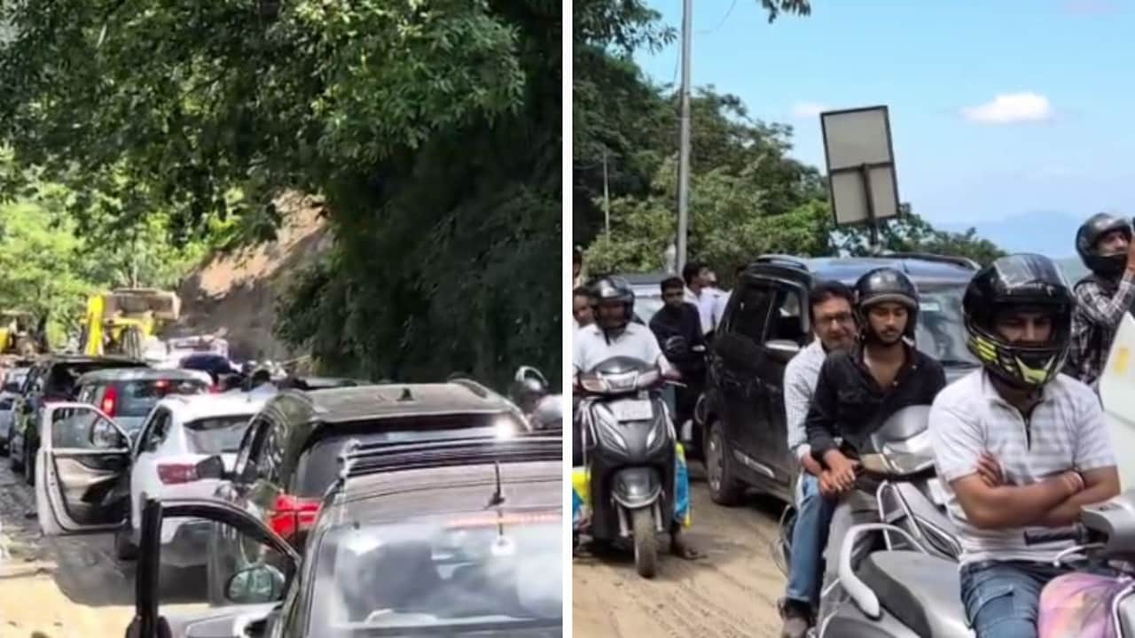 Mussoorie Highway Sees 10-km Jam After Landslide, Tourists Stuck For Hours